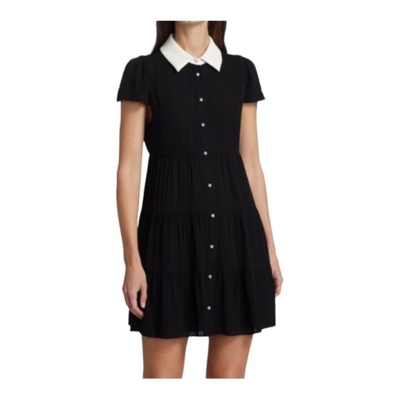 Alice + Olivia Dresses & Skirts - Alice + Olivia Meeko Collared Tiered Shirtdress Size 4 NWT